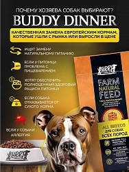 Корм для собак всех пород Buddy Dinner Gold Line с лососем, 70 г