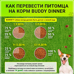 Корм для собак всех пород Buddy Dinner Eco Line с говядиной, 900 г