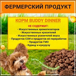 Корм для собак всех пород Buddy Dinner Orange Line с говядиной, 10 кг