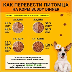 Корм для собак всех пород Buddy Dinner Orange Line с говядиной, 10 кг