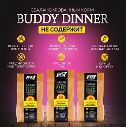 Корм для собак мелких пород Buddy Dinner Gold Line с лососем, 10 кг